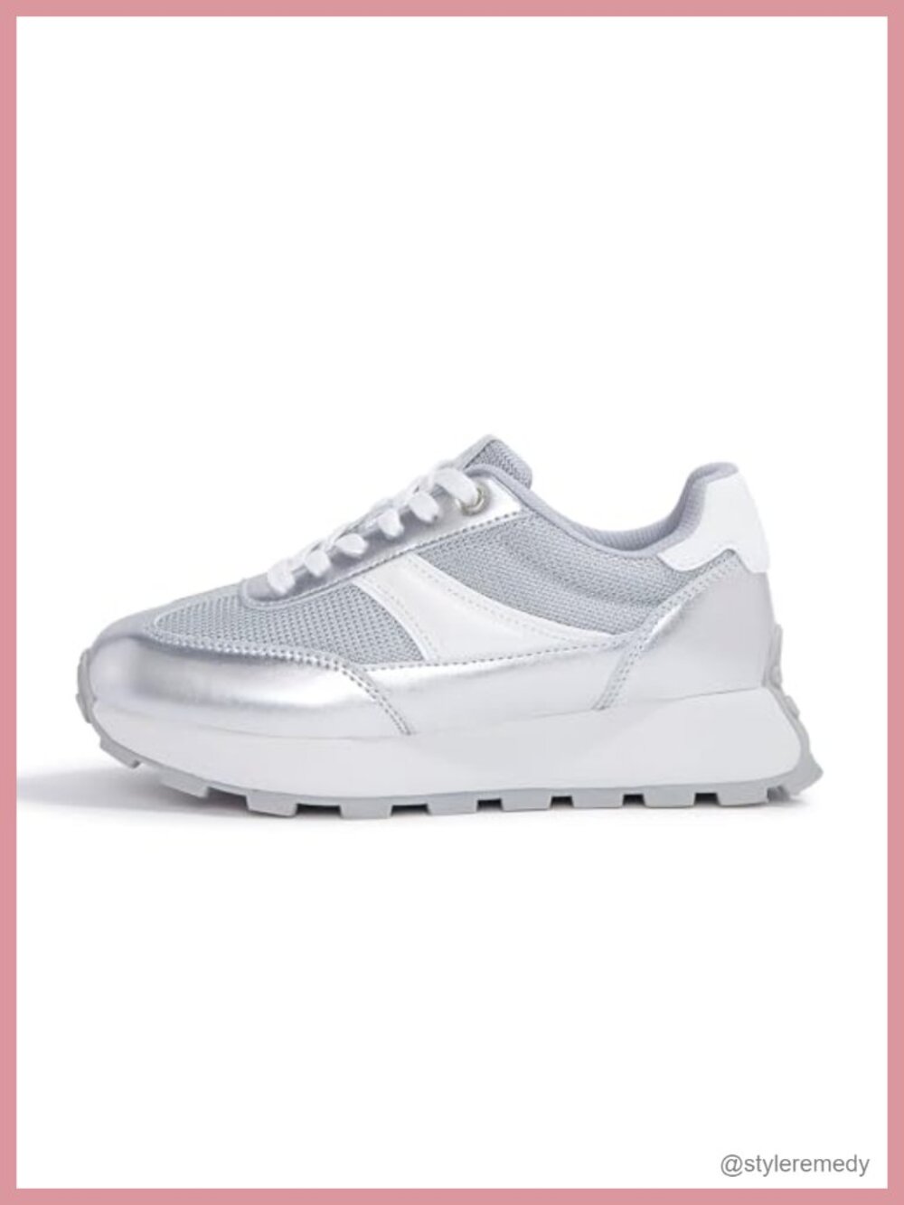 Women Platform Sneakers Retro Classic Lace-Up Sneaker with Memory Foam